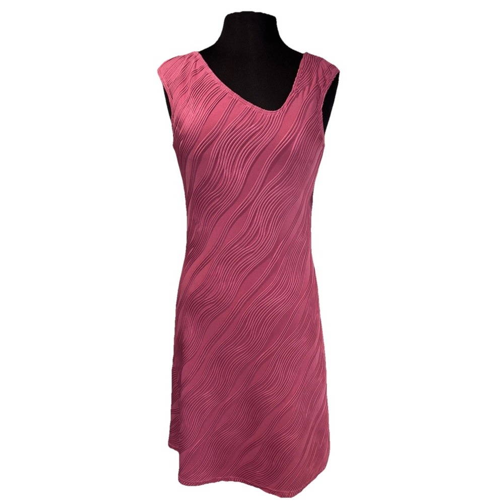 NEW Donna‎ 3D Sheath Dress Women's Size M Pink Stretch Lined Sleeveless Party